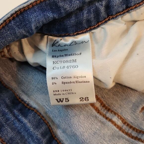KanCan Distressed Ripped Style Jean Denim Shorts Women's Sz W5 26 EUC NICE! - Picture 7 of 7